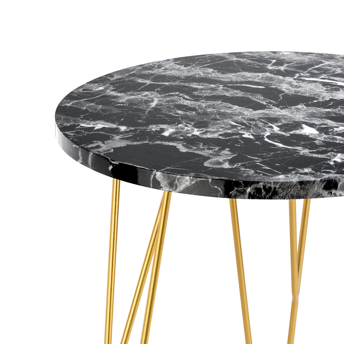 Fusion Lamp Table Black Marble