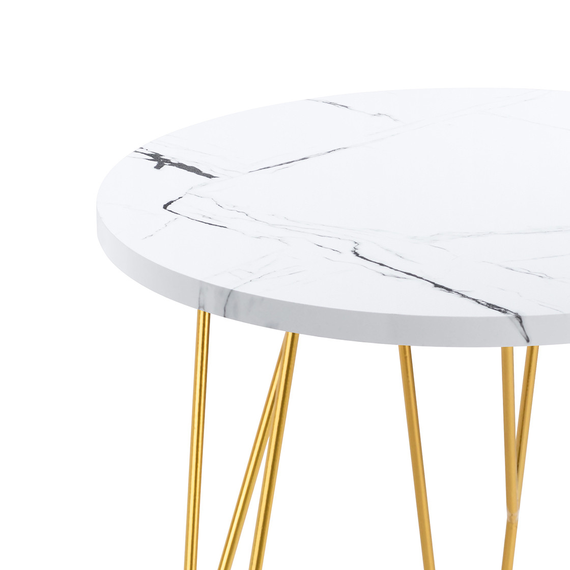 Fusion Lamp Table White Marble