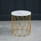 Grace End Table White Marble