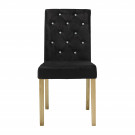 Paris Chair Black Velvet (Pack of 2)