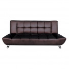 Vogue Sofa Bed Brown Faux Leather