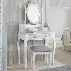 Brittany Dressing Table Base White-Grey