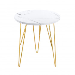 Fusion Lamp Table White Marble